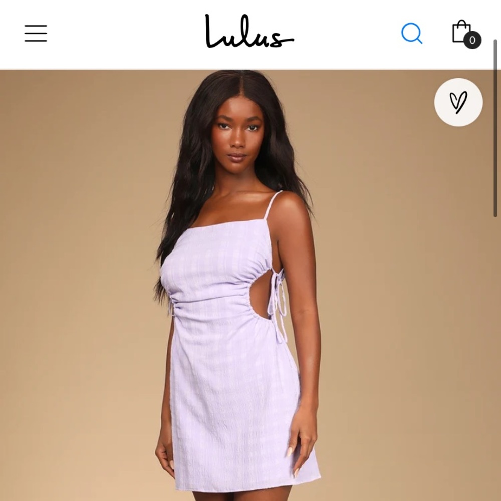 Lulu’s Cutout Drawstring Mini Dress